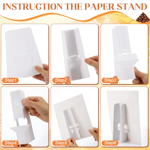 Image of Marspark 14 Pcs Caramel Apple Dipping Bar Station Decorating Set for DIY Candy Apple Corners Fall Dessert Table Sign with Stand and Cards for Fall Autumn Thanksgiving Table Decorations (Autumn Color)