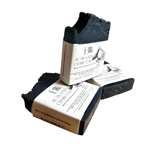 Soap Bar Activated Charcoal with Oud and Bergamot Parfum