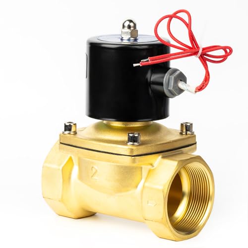 U.S. Solid 2" Solenoid Valve - 110V AC Brass Electric Solenoid Valve, Normally Closed, Viton Seal by U.S. Solid - Used condition - US$49.55
