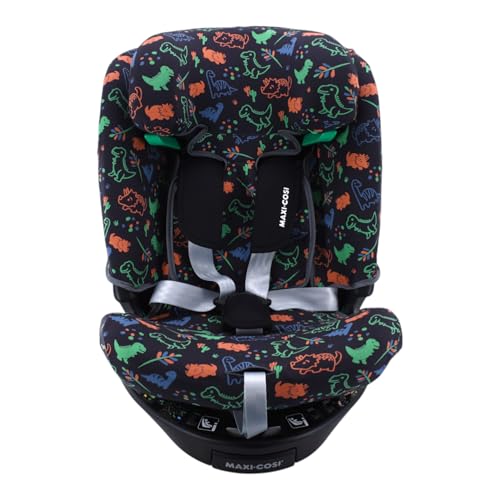 JYOKO Funda Compatible con Maxi Cosi Emerald 360 S i Size Hecha con algodón orgánico – Ajuste preciso y Tejido Transpirable para Mayor Confort. Estampado Happy Dino.