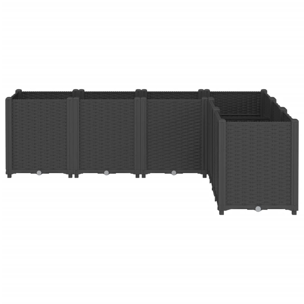 vidaXL Jardinière Noir 160x120x53 cm polypropylène