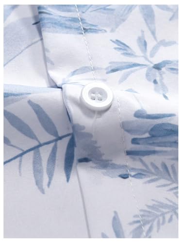 SweatyRocks Men's Tropical Plant Print Hawaiian Shirt Turndown Collar Button Front Summer Casual Short Sleeve Shirt3