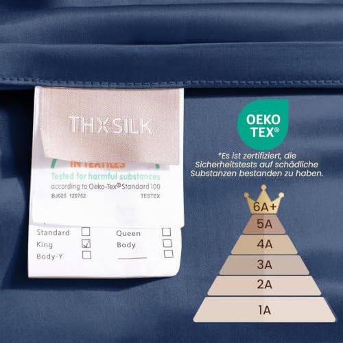 THXSILK 25 Momme Seide Kissenbezug für Haar und Haut - Maulbeerseide Kissenbezug - Hypoallergen mit Versteckter Reißverschluss - Pure Seide… – Ansicht 6