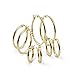 4 Pairs of Flash GoldPlated Sterling Silver Hoop Earrings Includes Extra Small Small Medium and Large