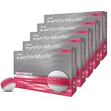 テーラーメイド(TAYLOR MADE) TMJ25 Tour Resp Stripe NEON PNK JPN dz ツアーレスポンス ストライプ ネオン ピンク ゴルフボール ホワイト ピンク (× 5)