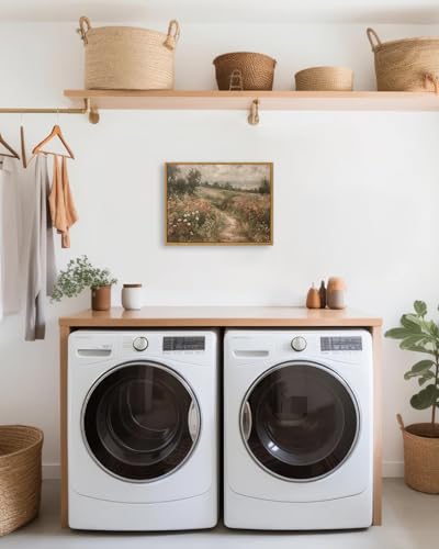 Décoration murale rétro avec cette toile encadrée de fleurs - 7
