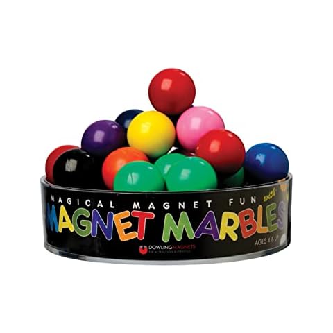 Dowling Magnets - 736606 Magnet Marbles (.63 inch in Diameter), Clear Dish, Small, Set of 20 Cover