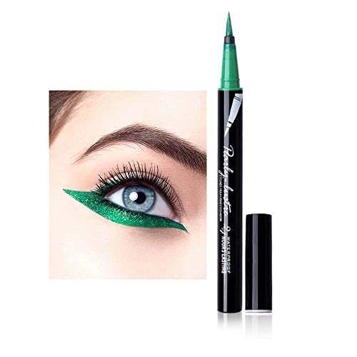 Green Eyeliner Pen Waterproof Eye Liner Sweatproof Long Lasting Professional Smudgeproof And Waterproof, Natural Eye Liner Seal Eye Pencil With High Precision (G) #TOP15