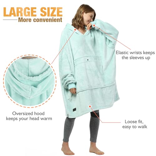 Catalonia Oversized Microfiber Fleece Wearable Blanket Hoodie — view 3