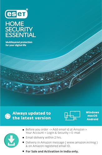 ESET Home Security Essential (Internet Security) 1 User, 1 Year (Email Delivery - No CD)