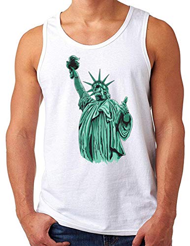 Débardeur homme blanc grande taille S au 4XL motif USA Freedom Tattoo OM3®