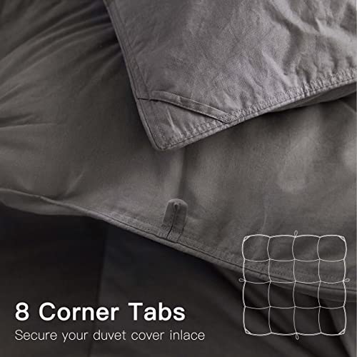 Alanzimo Pinch Pleat Goose Down Comforter California King Size, Ultra Soft Cotton-Poly Blend Cover, All-Season Medium Warm Duvet Insert, Luxury Noiseless 100% Down-Proof 750 Fill Power With 8 Tabs #TOP3