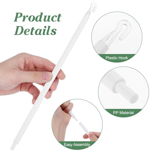 Detachable Blind Rods Wand Vertical Replacement with Hook 46Inch Vertical Blinds Handle Replacement Long Window BlindOpener Stick Tilt Rod 1pcs - Thumbnail 3
