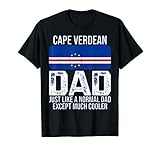 Mens Cape Verdean Dad Cape Verde Flag Design For Father's Day T-Shirt