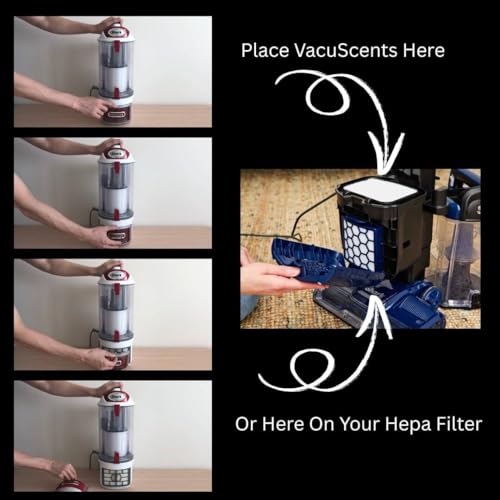 VacuScents- Powerful Clean (Clean Cotton) Vacuum Odor & Deodorizer scented pads. Safe to use around children & Pets. Fits any upright, stick & robot vacuum. Pack Of 3.