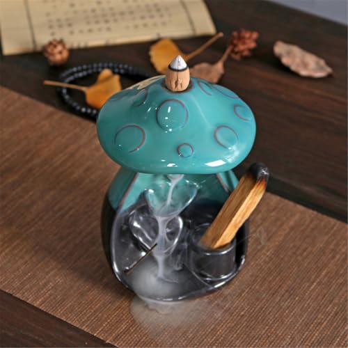 Brûleur d'encens champignon à reflux idée cadeau bien être originale - 5
