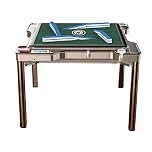 BXHouP-BaiZTM Automatic Mahjong Table Dinning Table Equipped With Ashtray, Cup Holder, Panel and USB Charging Ports Comes 2 Sets of Numbered Tiles(Champagne)