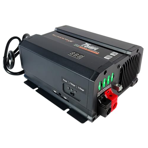 Image of PowerMax PM3 75LK RV Power Converter - 12 Volt 75 Amp with 3 Stage Smart Charging Mode, Lithium Compatible