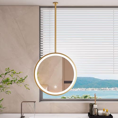 ���_���ȃ��E���h LED �o�X���[���~���[�V��Ɏ��t����ꂽ�J�X�^�}�C�Y�\�ȋ����u�[�� - �S�[���h���^���t���[�������I�Ȓ݂艺���~���[�Ɩ��t�� HD �o�j�e�B�~���[(Diameter-40CM/15.7INCH)