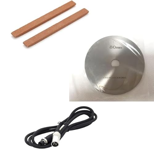 EasyCut Professional Kebab Machine Replacement Kit, 80mm Stainless Steel Blade, Sharpening Stones, Power Cable for Doner Gyro Slicer