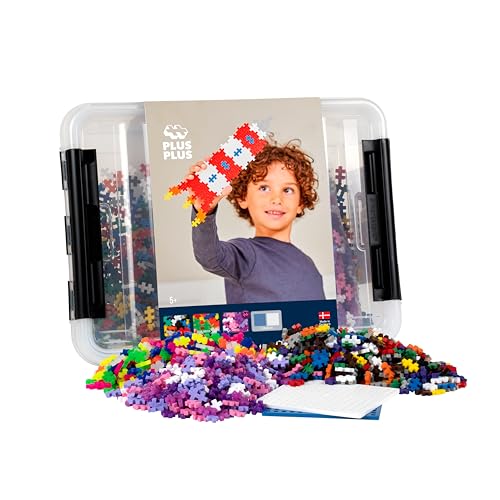 Plus-Plus 9603406 Kreativ-Bausteine Box, Geniales Konstruktionsspielzeug, 2400 Teile