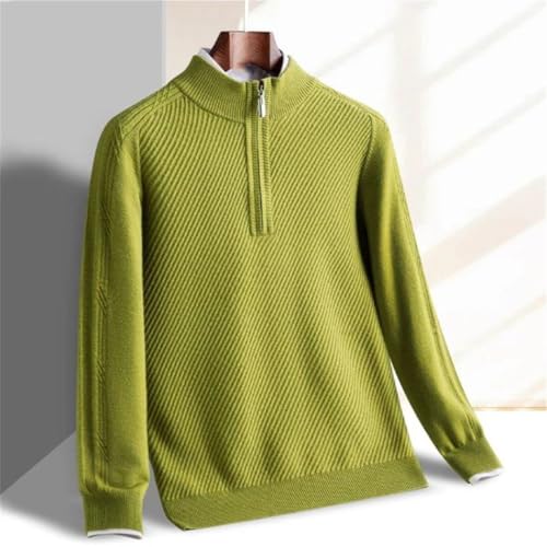 Men’S Long Sleeve Solid Color Sweater Cold Proof Warm Keeping Casual Knitwear2