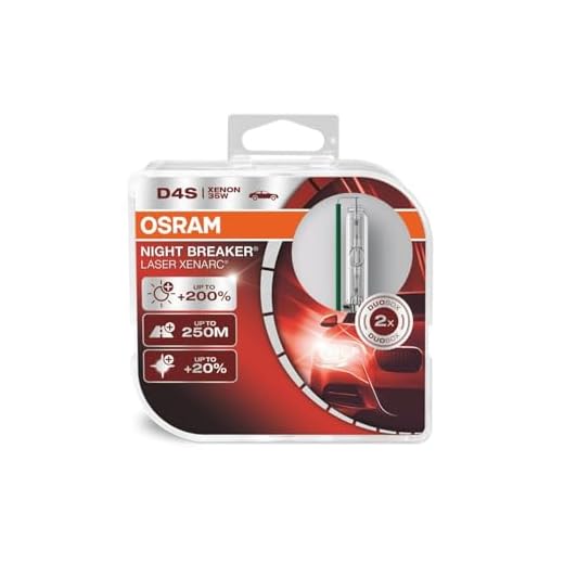 OSRAM XENARC NIGHT BREAKER LASER, D4S, HID strålkastarlampa, xenonlampa, 66440XNL-HCB, 42V, 4400K, Hårdskalbox (2 Pieces)