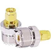 CNARIO 2PCS SMA Male to UHF PL-259 Female Connector Adapter UHF to SMA Coax Connector PL259 SO239...
