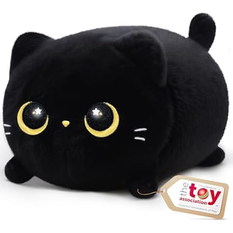 Mewaii Black Cat Plush Pillow for All Ages Cover