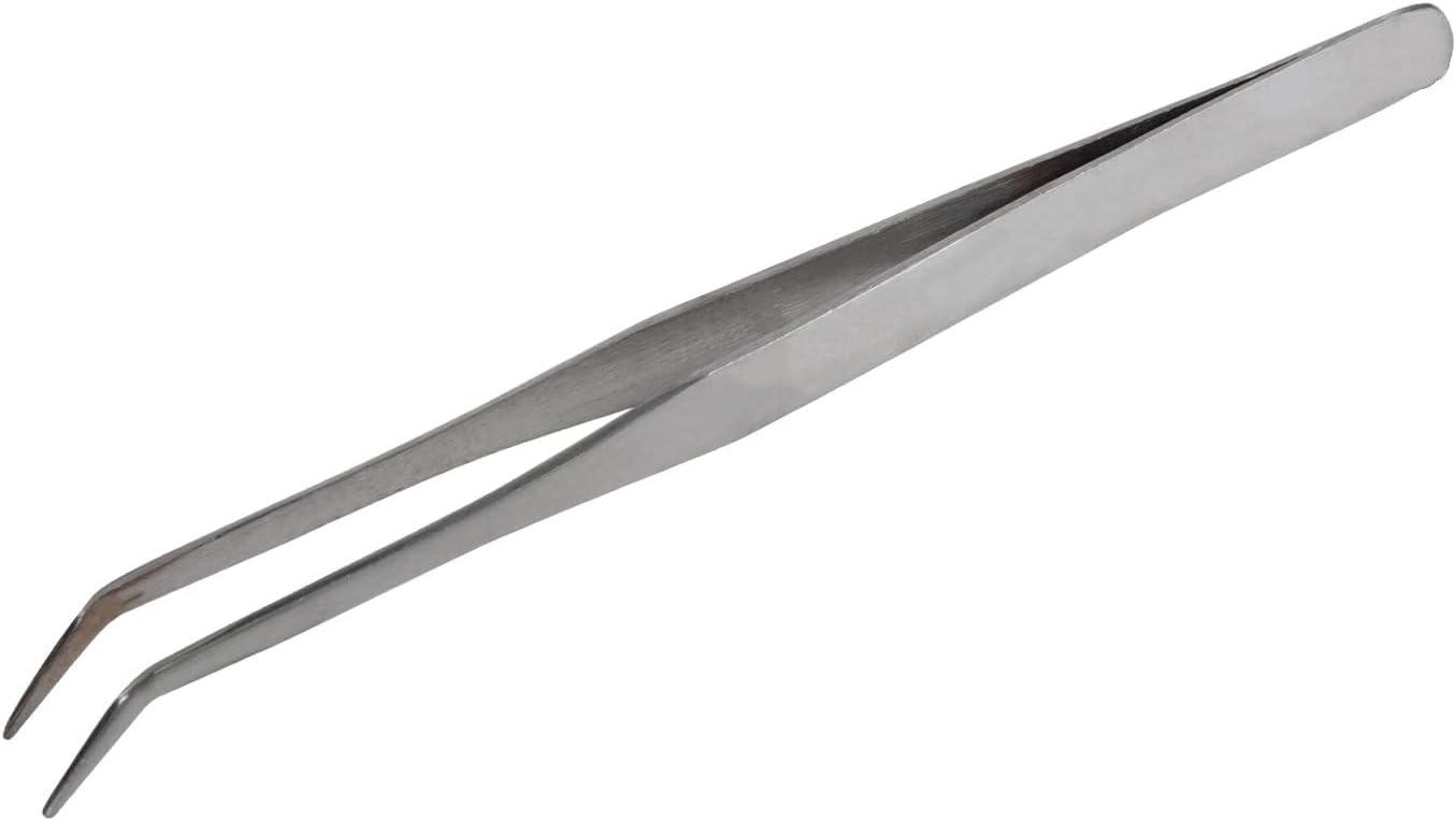 7" Curved Fine Point Tweezers Jewelry Making Tool