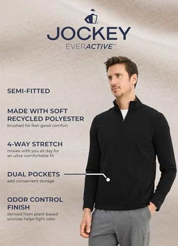 Jockey Men's Activewear EVERACTIVE 1/4 Zip Pullover3