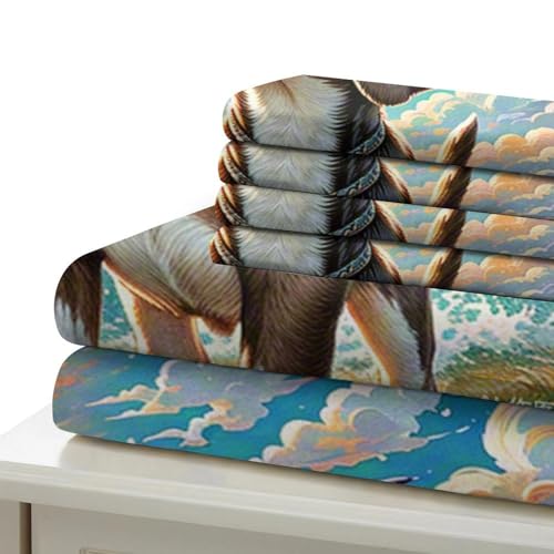 Linge de lit Beagle 3D en microfibre douce et fermeture éclair cachée 260x220cm - 6