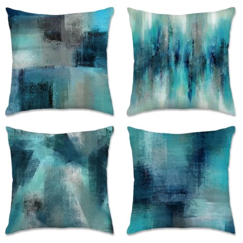 Hexagram Throw Pillow Covers 18x18 Turquoise Decor Throw Pillows Outdoor