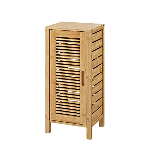 Linon Bracken One Door Floor Cabinet Natural Bamboo #TOP27
