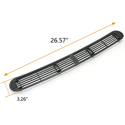 Ecotric Graphite Dash Defrost Vent Cover Grill Grille Panel Compatible With 1998-2005 Chevrolet Gmc Oldsmobile Chevy S-10 S10 Suv Pickup Truck Replacement For 15046436 15046432 #TOP1