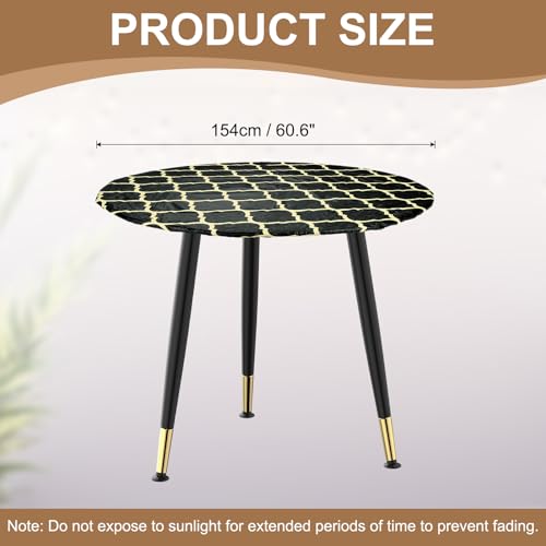 Nappe ronde en vinyle imperméable contre les taches de table - 3