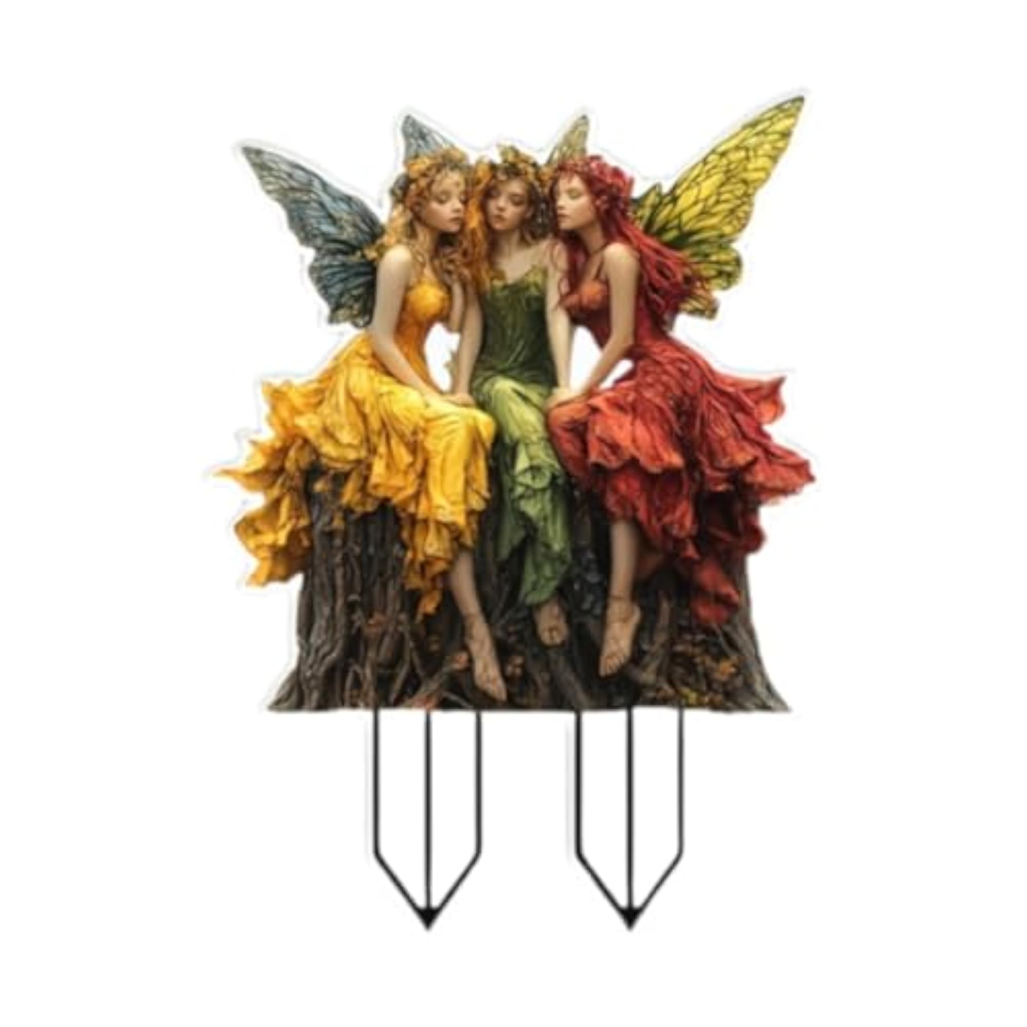 2D Flat Easter Scene Garden Stake Acrylic Decoration