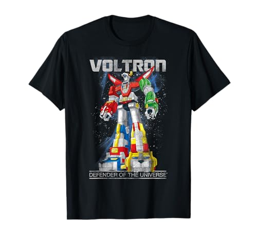 Voltron Retro Defender Space Distressed T-Shirt