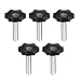 Tool parts Clamping Screw Knob 38mm Dia Plum Hex Shaped Grips Knob M8 x 35mm Thread - 5pcs