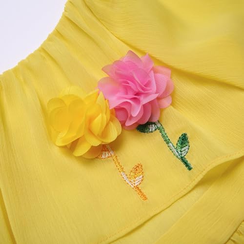 Girl Vintage Easter Yellow Clothing Kid Toddler Holiday Summer Casual Dress Size 2 3 4 5 6 7 8 9 10 11 123