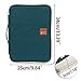 BTSKY Multi-Functional A4 Document Bags Portfolio Organizer-Waterproof Travel Pouch Zippered Case for Ipads, Notebooks, Pens, Documents (Dark Blue)