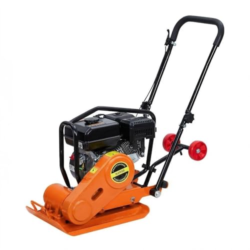 Image of GarveeTech 7HP Plate Compactor, 212CC Gas Engine Jump Jack Compactor, 4200 Lb Compacting Force, 5600 VPM Pavement 22.1x15.9 Inch Plate Compactor for Sidewalks, Asphalt, Pavers, Landscaping (Orange)