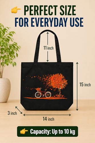 Image of Canvas Tote Bag for Women with Zipper & Pocket(Pack of 1) | Stylish Cotton Handbags for College | Aesthetic Tote Bag for Office, Shopping, Travel, Beach & Daily use