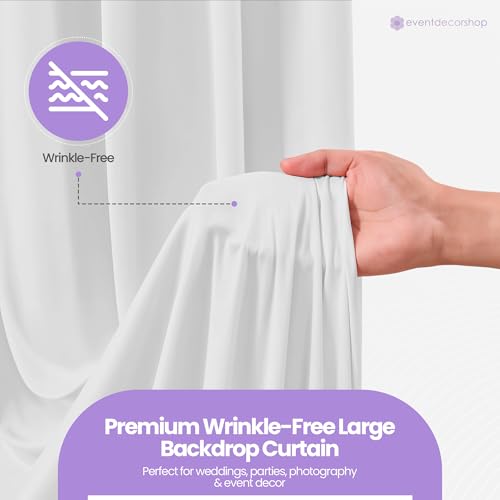 Fond de scène blanc 4x4m extensible en tissu polyester