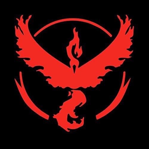 SoCool - Pokemon Go - Team Red (Valor) - Vinyl - 3 tall (color: RED) decal laptop tablet skateboard car windows stickers