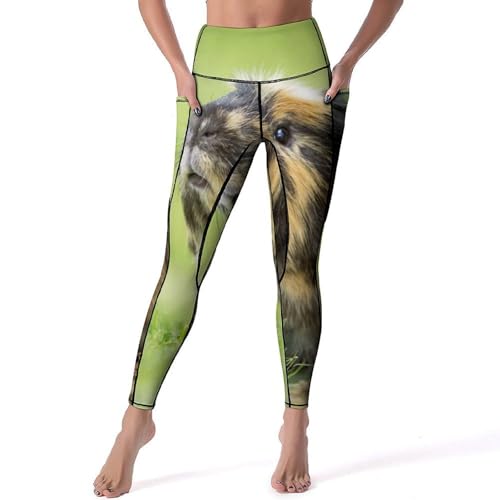 Legging cochon d'inde femmes pantalon de sport gym yoga taille haute S
