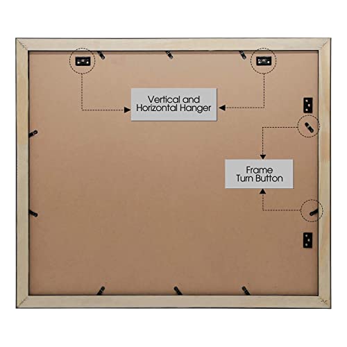 Image of Golden State Art, 20x24 Wooden Picture Frame with Tempered Glass - Wall Mounting (Black), Set of 4