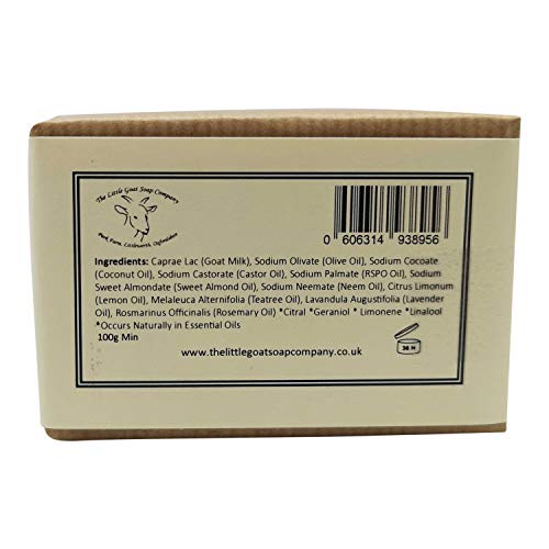 The Little Goat Soap Company Shampoo Bar - Goats Milk and Neem Oil, Eczema, Psoriasis, Seborrhoeic Dermatitis,100 g - Image 3
