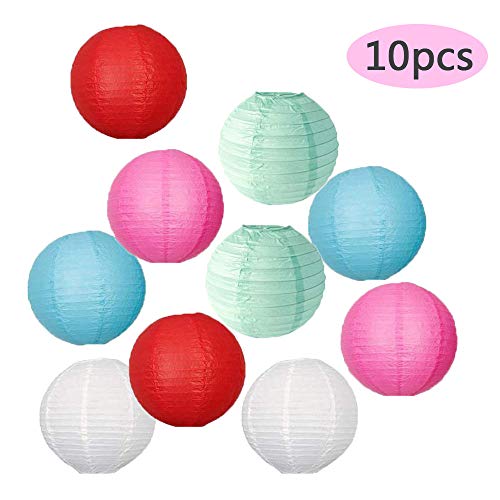 Linterna De Papel China, 10 Piezas, Hechas De Papel De Algodón, Disponibles En Diferentes Colores y Tamaños. Puede Ser Utilizado Para Fiestas De Fiesta, Halloween y Otras Escenas