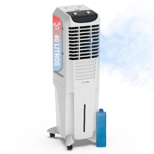 UNIVERSALBLUE Climatizador Evaporativo Portátil 40L – Enfriador de Aire 120W, 4000 m³/h, 2 Modos, 3 Velocidades, Oscilación Vertical Motorizada, Bajo Consumo, Sin Instalación